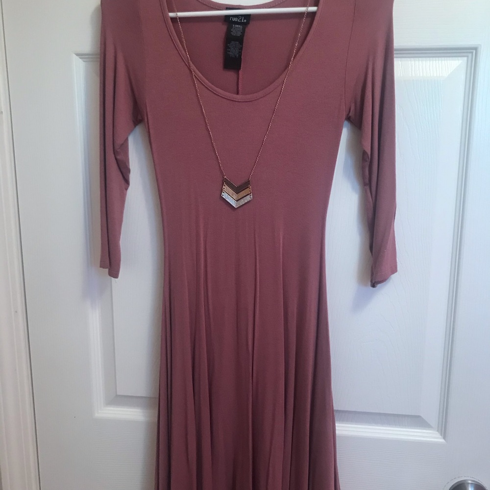 Pink Short Dress with Necklace Included
